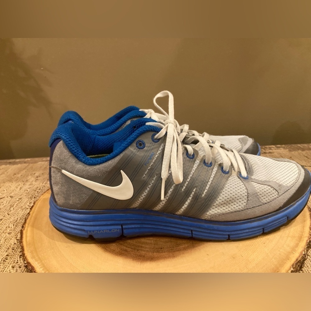 Nike Lunar Elite 2 Grey & Blue/white‎ 429784-10 MENS 10.5 - Picture 5 of 13